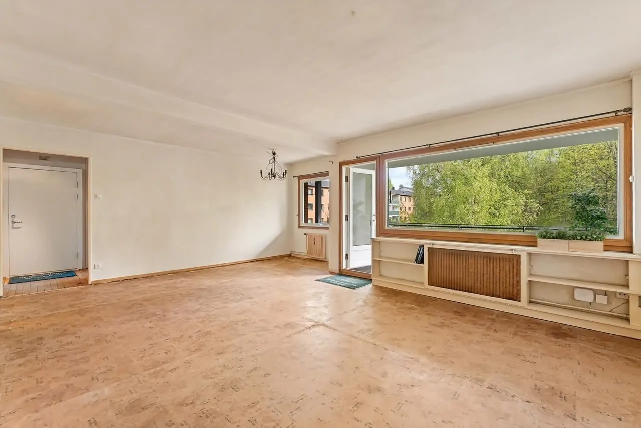 Stue før renovering, Rolfstangveien 5b